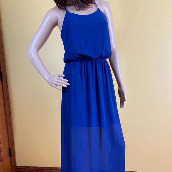 Issue spaghetti strap maxi dress triangle back - Picture 1 of 12